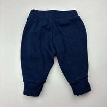 Load image into Gallery viewer, Unisex Bonds, navy Tech Sweats track pants, elasticated, EUC, size 000,