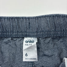 Load image into Gallery viewer, Boys Anko, cotton shorts, elasticated, GUC, size 6,