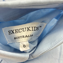 Load image into Gallery viewer, Boys EXECUKIDS, blue long sleeve dress shirt, EUC, size 0,