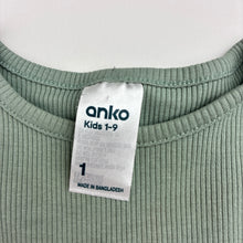 Load image into Gallery viewer, Girls Anko, ribbed stretch cotton dress, FUC, size 1, L: 39cm