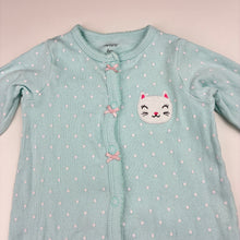 Load image into Gallery viewer, Girls Carter's, ribbed coverall / romper, light marks on feet, FUC, size 00-0,
