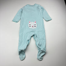 Load image into Gallery viewer, Girls Carter's, ribbed coverall / romper, light marks on feet, FUC, size 00-0,