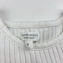 Load image into Gallery viewer, Girls David Jones, ribbed stretchy top, light marks, FUC, size 6,