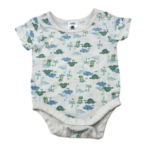 Load image into Gallery viewer, Unisex Dymples, stretch cotton bodysuit / romper, dinosaurs, GUC, size 000,