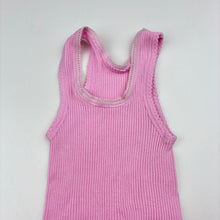 Load image into Gallery viewer, Girls Bonds, pink ribbed cotton singlet top, FUC, size 000,