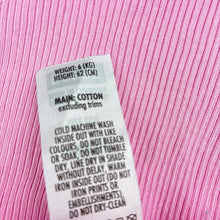 Load image into Gallery viewer, Girls Bonds, pink ribbed cotton singlet top, FUC, size 000,