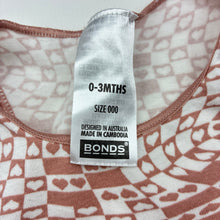 Load image into Gallery viewer, Girls Bonds, stretchy singletsuit romper, light marks, FUC, size 000,