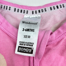 Load image into Gallery viewer, Girls Bonds, zip Wondersuit / zippy / romper, wash fade &amp; pilling, FUC, size 00,
