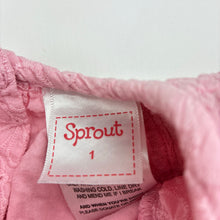 Load image into Gallery viewer, Girls Sprout, pink cotton romper, light mark, FUC, size 1,