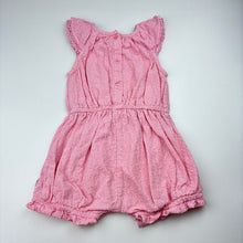 Load image into Gallery viewer, Girls Sprout, pink cotton romper, light mark, FUC, size 1,