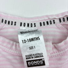 Load image into Gallery viewer, Girls Bonds, zip Wondersuit / zippy / romper, small marks, FUC, size 1,
