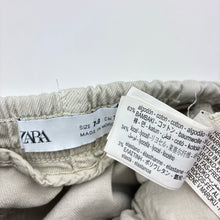 Load image into Gallery viewer, Boys Zara, stretch cotton casual pants, elasticated, FUC, size 7-8,