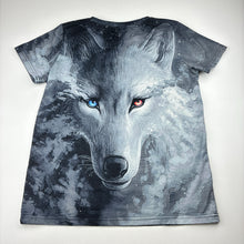 Load image into Gallery viewer, Boys Funnycokid, lightweight t-shirt, wolf, armpit to armpit: 42cm, GUC, size 10-12,