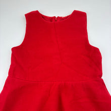 Load image into Gallery viewer, Girls red, lined soft feel dress, no labels, armpit to armpit: 31cm, GUC, size 5-6, L: 56cm