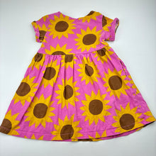 Load image into Gallery viewer, Girls soft feel, cotton dress, sunflowers, no size, armpit to armpit: 28cm, FUC, size 3, L: 48cm