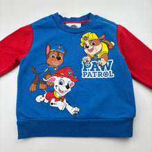 Load image into Gallery viewer, Boys Nickelodeon, Paw Patrol sweater / jumper, no size, armpit to armpit: 31.5cm, shoulder to cuff: 27cm, FUC, size 2,