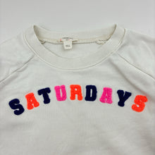 Load image into Gallery viewer, Girls Crew Cuts, embroidered white cotton sweater / jumper, FUC, size 7-8,