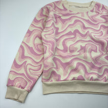 Load image into Gallery viewer, Girls fleece lined, sweater / jumper, no size, armpit to armpit: 41.5cm, armpit to cuff 45cm, GUC, size 8-10,