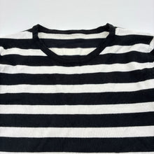Load image into Gallery viewer, Unisex striped, knitted lightweight sweater / jumper, no size, armpit to armpit: 35cm, shoulder to cuff: 48cm, EUC, size 10,