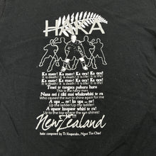 Load image into Gallery viewer, Boys black, cotton t-shirt, NZ HAKA, armpit to armpit: 31.5cm, GUC, size 4-5,