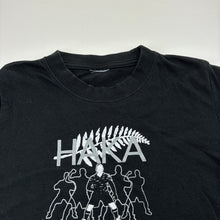 Load image into Gallery viewer, Boys black, cotton t-shirt, NZ HAKA, armpit to armpit: 31.5cm, GUC, size 4-5,