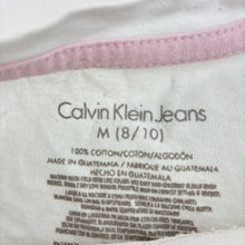 Load image into Gallery viewer, Girls Calvin Klein Jeans, cotton tie front t-shirt / top, sequins, FUC, size 8-10,