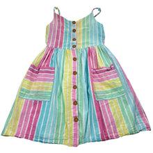 Load image into Gallery viewer, Girls Tilii, cotton lined cotton / linen blend summer dress, FUC, size 10, L: 70cm
