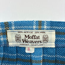 Load image into Gallery viewer, Girls Moffat Weavers, vintage wool blend tartan kilt, L: 39.5cm, GUC, size 7-8,
