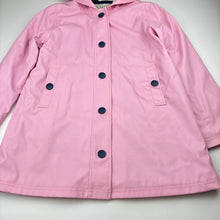 Load image into Gallery viewer, Girls Hatley, terry lined waterproof jacket / coat, small marks, loose stitching back hem, FUC, size 10,