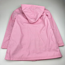 Load image into Gallery viewer, Girls Hatley, terry lined waterproof jacket / coat, small marks, loose stitching back hem, FUC, size 10,