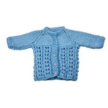 Load image into Gallery viewer, Girls handmade, knitted cardigan, EUC, size 0000,