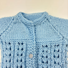 Load image into Gallery viewer, Girls handmade, knitted cardigan, EUC, size 0000,