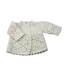 Load image into Gallery viewer, Girls handmade, knitted cardigan, EUC, size 000,