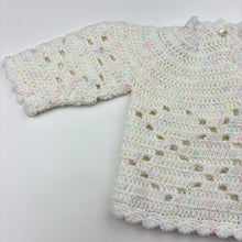 Load image into Gallery viewer, Girls handmade, knitted cardigan, EUC, size 000,