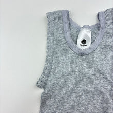 Load image into Gallery viewer, Unisex Dymples, grey ribbed cotton singlet top, GUC, size 0000,