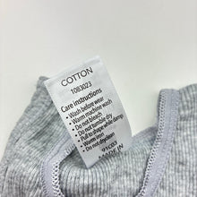 Load image into Gallery viewer, Unisex Dymples, grey ribbed cotton singlet top, GUC, size 0000,
