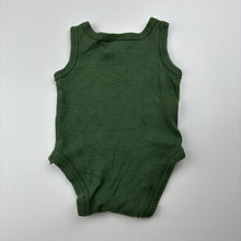 Load image into Gallery viewer, Unisex Baby Berry, khaki cotton singletsuit / romper, GUC, size 0000,