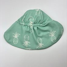 Load image into Gallery viewer, Unisex Baby Berry, legionnaires swim hat, pineapples, GUC, size 0-1,