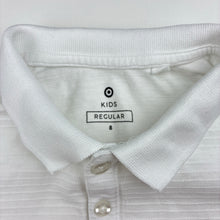 Load image into Gallery viewer, Boys Target, textured cotton polo shirt top, light mark, FUC, size 8,