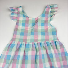 Load image into Gallery viewer, Girls SHEIN, lightweight checked dress, FUC, size 5, L: 59cm