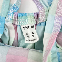 Load image into Gallery viewer, Girls SHEIN, lightweight checked dress, FUC, size 5, L: 59cm