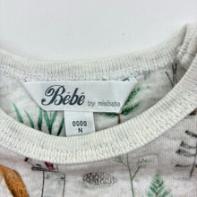 Load image into Gallery viewer, Unisex Bebe by Minihaha, soft cotton bodysuit / romper, EUC, size 0000,