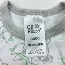 Load image into Gallery viewer, Unisex Ollie's Place, cotton romper, koalas, EUC, size 0000,