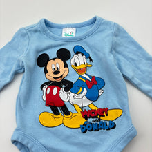 Load image into Gallery viewer, Unisex Disney, cotton bodysuit / romper, Mickey &amp; Donald, GUC, size 000,
