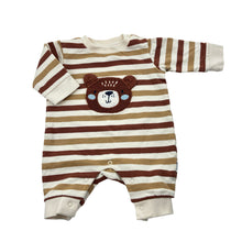 Load image into Gallery viewer, Unisex Sprout, fleece lined embroidered romper, GUC, size 0000,