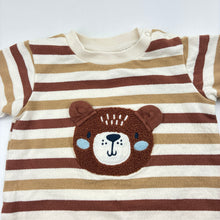 Load image into Gallery viewer, Unisex Sprout, fleece lined embroidered romper, GUC, size 0000,