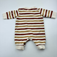 Load image into Gallery viewer, Unisex Sprout, fleece lined embroidered romper, GUC, size 0000,
