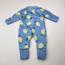 Load image into Gallery viewer, Unisex Bonds, Organics zip Wondersuit / zippy / romper, GUC, size 0000,