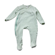 Load image into Gallery viewer, Unisex Bonds, ribbed stretchy zip coverall / romper, EUC, size 0000,
