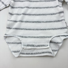 Load image into Gallery viewer, Unisex Bonds, ribbed long sleeve bodysuit / romper, EUC, size 0000,